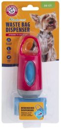 Arm and Hammer Waste Bag Dispenser Assorted Colors 1 count w/30 bags