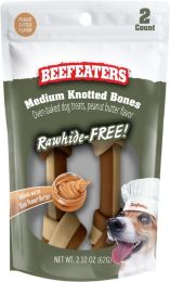 Beefeaters Rawhide Free Medium Knotted Bones Peanut Butter