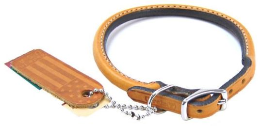 Circle T Leather Round Collar - Tan 14" Neck