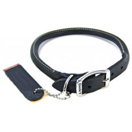 Circle T Pet Leather Round Collar -  120516BK Black 16" Neck