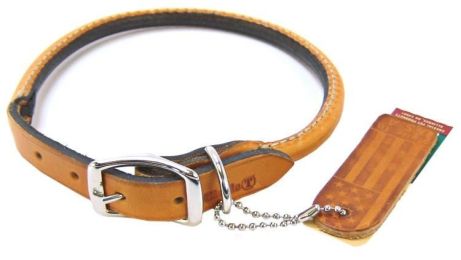 Circle T Leather Round Collar - Tan 16" Neck