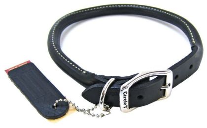 Circle T Pet Leather Round Collar - Black 18" Neck