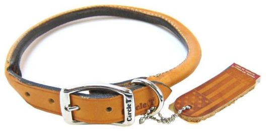 Circle T Leather Round Collar - Tan 18" Neck