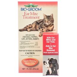 Bio Groom Ear Mite Treatment with Aloe Vera 1 oz
