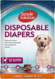 Simple Solution Disposable Diapers Large - 12 Count - (Waist 18"-22.5")