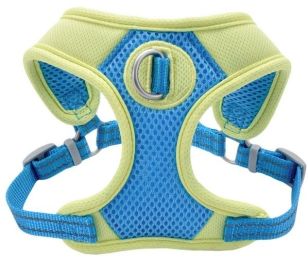Coastal Pet Pro Reflective Mesh Dog Harness Aqua with Neon Yellow 1" Large