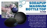 Magnum "Bottle Top" Flyer Retrieve Dog Toy by SodaPup-Lg Blk