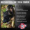 "Magnum Grenade" Dog Treat Toy-USA-K9 XL Chew Tug Black