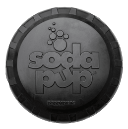 Magnum "Bottle Top" Flyer Retrieve Dog Toy by SodaPup-Lg Blk