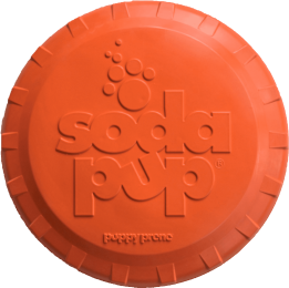 "Bottle Top" Flyer Retrieve Dog Toy by SodaPup - Large Orange