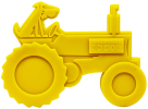 Ultra-durable "Tractor" Dog Toy by ID - Chew & Fetch in Yellow