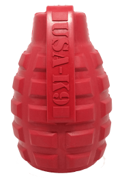 "Magnum Grenade" Dog Treat Toy-USA-K9 M Chew Fetch-Red
