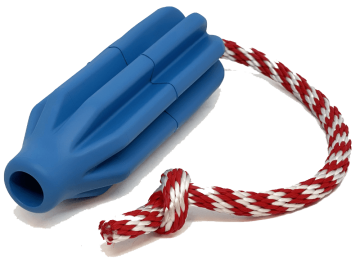 "Rocket" Dog Treat Toy - USA-K9 Large Blue Chew, Tug, Fetch
