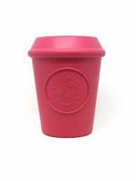 "Coffee Cup" Dog Treat Toy by SP-Chew, Fetch, Medium Pink