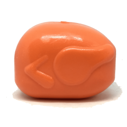 "Roasted Turkey" Dog Treat Toy - MKB Med Orange TPE Chew