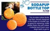 "Bottle Top" Flyer Retrieve Dog Toy by SodaPup - Small Orange