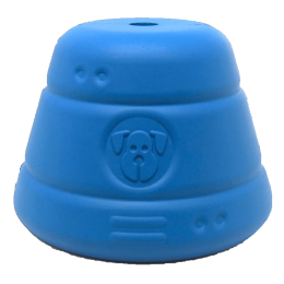 "Space Capsule" Dog Treat Toy by SN-Large blue Reward Chew