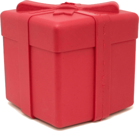 Dog Chew Toy-Treat Dispenser by SodaPup-Med "Gift Box" Shape