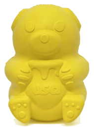 "Honey Bear" Dog Treat Toy in Yellow by SodaPup - Medium