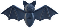 "Vampire Bat" Dog Toy by SodaPup-Chew, Fetch, Medium Black