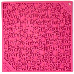 "Jigsaw" Dog Enrichment Toy by SP - Large Pink Lick Emat
