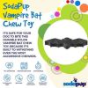 "Vampire Bat" Dog Toy by SodaPup-Chew, Fetch, Medium Black