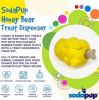 "Honey Bear" Dog Treat Toy in Yellow by SodaPup - Medium