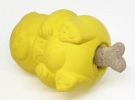"Honey Bear" Dog Treat Toy in Yellow by SodaPup - Medium