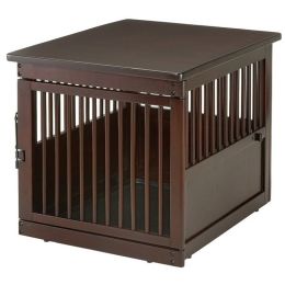 Richell End Table Dog Crate (Size: medium)