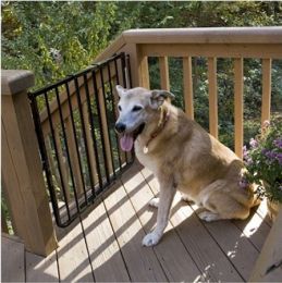 Stairway Special Outdoor Pet Gate (Color: White)