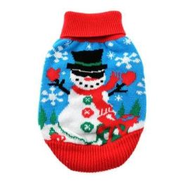 Combed Cotton Ugly Snowman Holiday Dog Sweater (Size: 3X-Large)