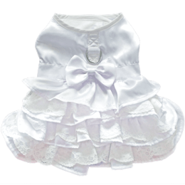 Dog Harness Wedding Dress with Veil and Matching Leash (Size: XX-Large)