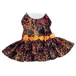 Fall Leaves Harness Dress With Matching Leash (Size: large)