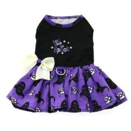Halloween Dog Harness Dress (Size: large, Color: Too Cute to Spook)