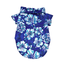 Doggie Design 100% Cotton Hawaiian Camp Shirt for Hot Days (Size: 2X-Large, Color: Vintage Hibiscus)
