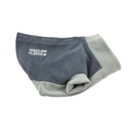 Highline Fleece Dog Coat - Two Tone Gray (Size: Size 8)