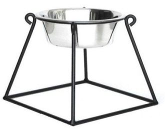 Pyramid Elevated Dog Feeder (Size: large)