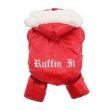 Ruffin It Dog Snowsuit Harness (Size: large, Color: Red)